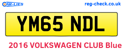 YM65NDL are the vehicle registration plates.