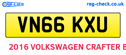 VN66KXU are the vehicle registration plates.