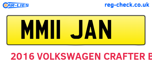 MM11JAN are the vehicle registration plates.