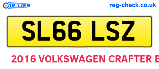 SL66LSZ are the vehicle registration plates.