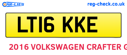LT16KKE are the vehicle registration plates.