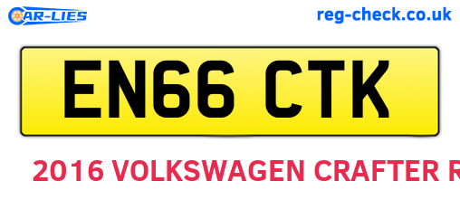 EN66CTK are the vehicle registration plates.