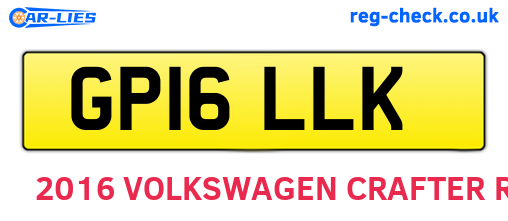 GP16LLK are the vehicle registration plates.