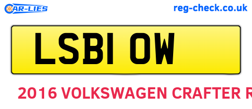 LSB10W are the vehicle registration plates.
