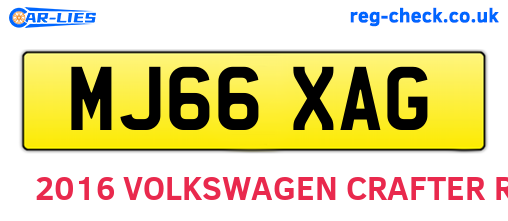 MJ66XAG are the vehicle registration plates.