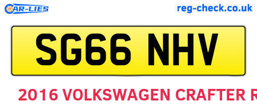 SG66NHV are the vehicle registration plates.