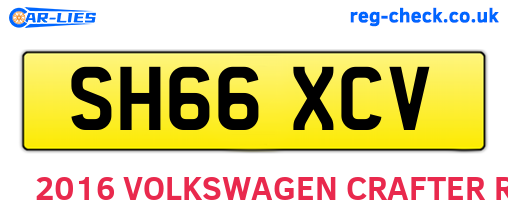 SH66XCV are the vehicle registration plates.
