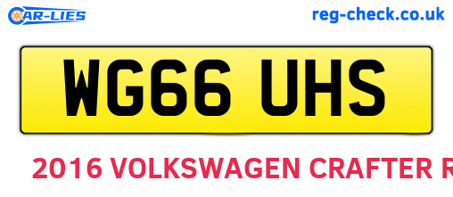 WG66UHS are the vehicle registration plates.