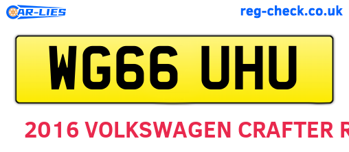 WG66UHU are the vehicle registration plates.