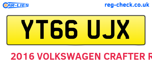 YT66UJX are the vehicle registration plates.