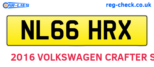 NL66HRX are the vehicle registration plates.