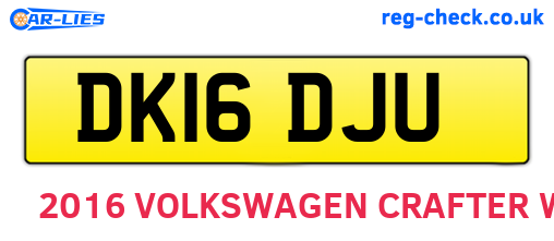 DK16DJU are the vehicle registration plates.
