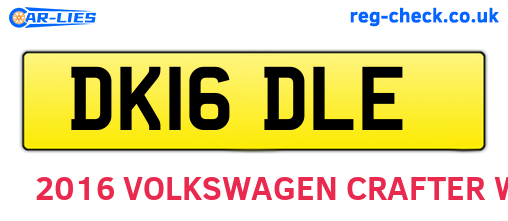DK16DLE are the vehicle registration plates.