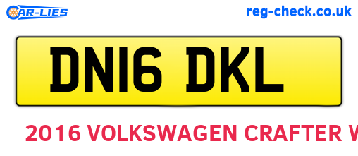 DN16DKL are the vehicle registration plates.