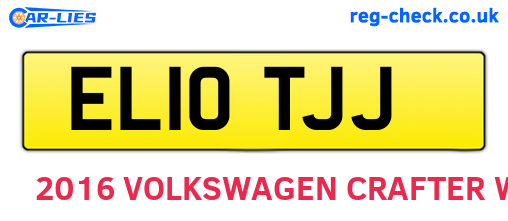 EL10TJJ are the vehicle registration plates.