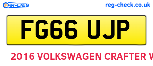 FG66UJP are the vehicle registration plates.