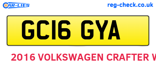 GC16GYA are the vehicle registration plates.