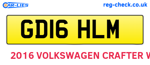 GD16HLM are the vehicle registration plates.