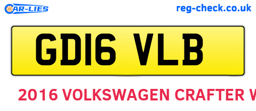 GD16VLB are the vehicle registration plates.