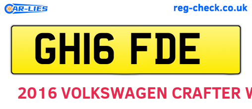 GH16FDE are the vehicle registration plates.