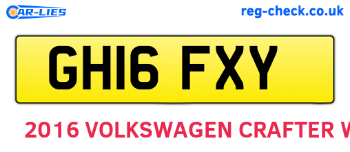 GH16FXY are the vehicle registration plates.