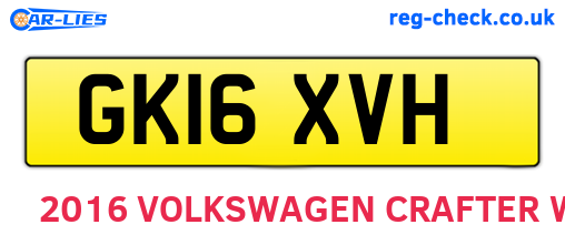 GK16XVH are the vehicle registration plates.