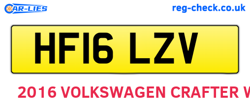 HF16LZV are the vehicle registration plates.