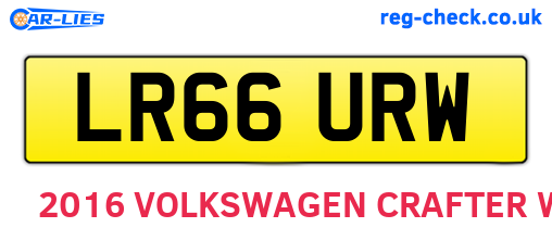 LR66URW are the vehicle registration plates.