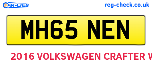 MH65NEN are the vehicle registration plates.