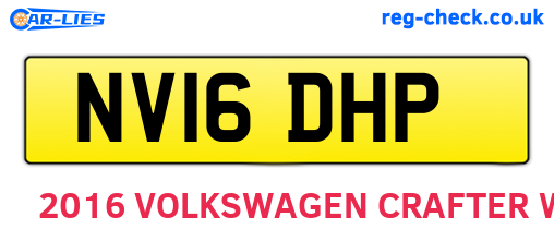 NV16DHP are the vehicle registration plates.