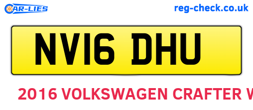NV16DHU are the vehicle registration plates.