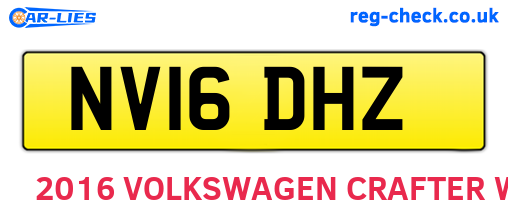 NV16DHZ are the vehicle registration plates.