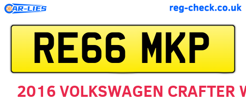 RE66MKP are the vehicle registration plates.