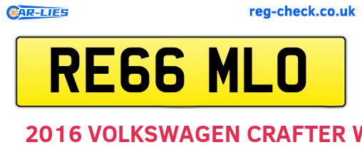 RE66MLO are the vehicle registration plates.
