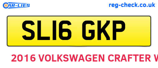 SL16GKP are the vehicle registration plates.