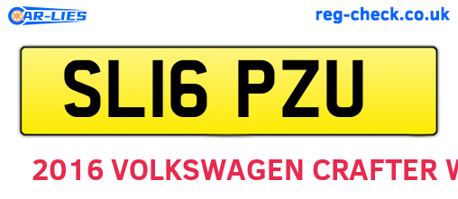SL16PZU are the vehicle registration plates.