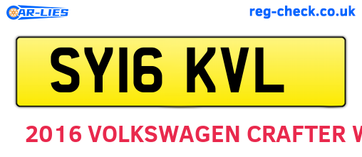 SY16KVL are the vehicle registration plates.