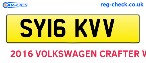 SY16KVV are the vehicle registration plates.