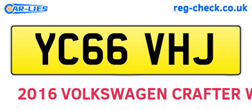 YC66VHJ are the vehicle registration plates.