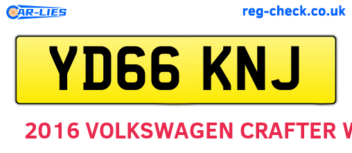 YD66KNJ are the vehicle registration plates.