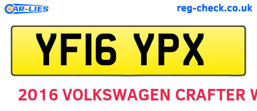 YF16YPX are the vehicle registration plates.