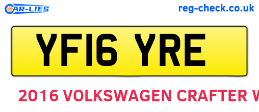 YF16YRE are the vehicle registration plates.