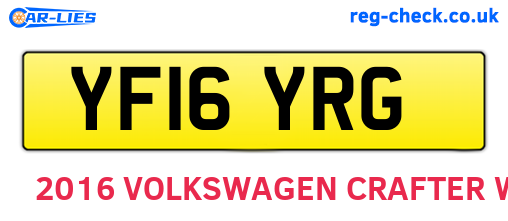 YF16YRG are the vehicle registration plates.