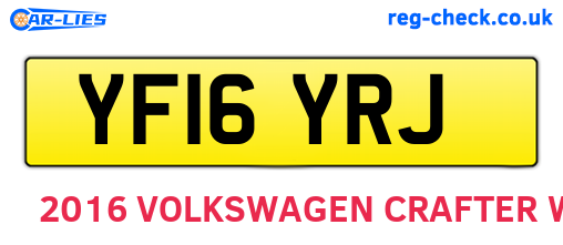 YF16YRJ are the vehicle registration plates.