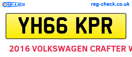 YH66KPR are the vehicle registration plates.