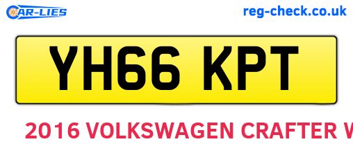 YH66KPT are the vehicle registration plates.