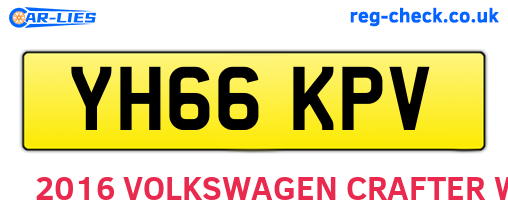 YH66KPV are the vehicle registration plates.