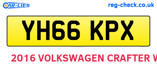 YH66KPX are the vehicle registration plates.