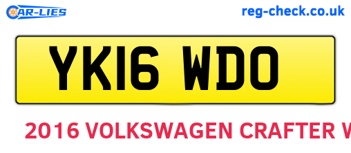 YK16WDO are the vehicle registration plates.