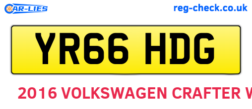 YR66HDG are the vehicle registration plates.